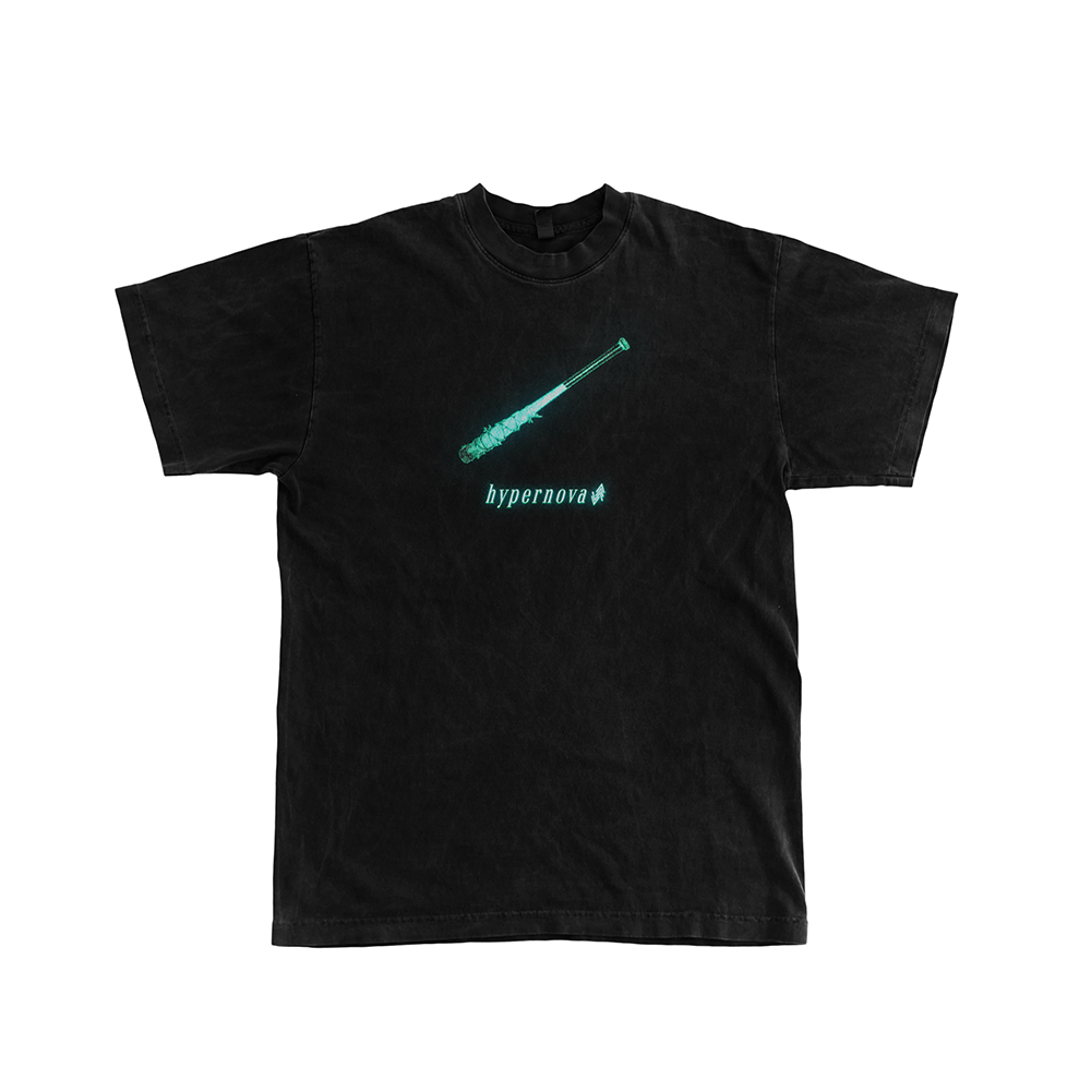 hypernova Barbwire Bat T-Shirt (Vintage Black)